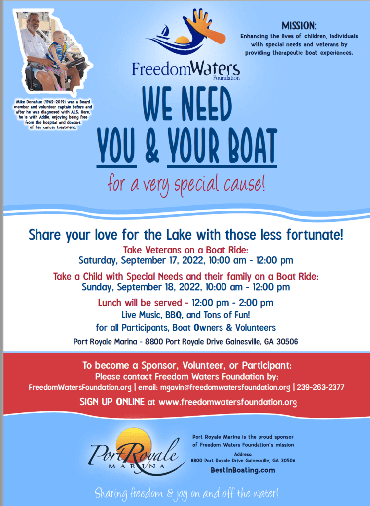 we need you and your boat